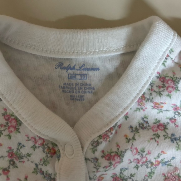 Ralph Lauren Baby Girls Floral Bubble Shortall 6 months - Picture 2 of 2